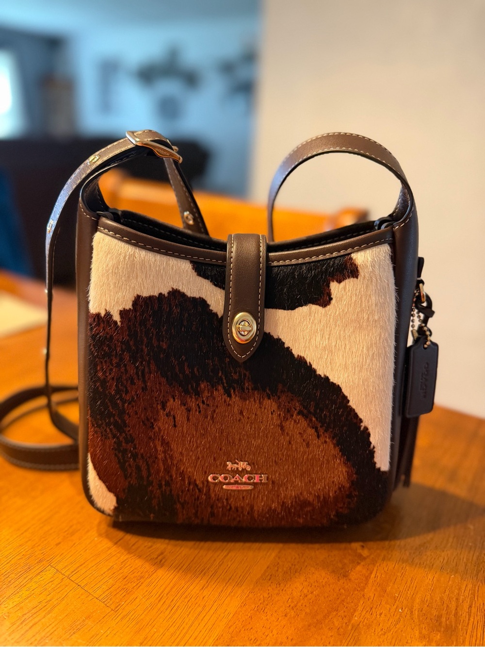 BNWOT Rare Coach Hadley calf hair crossbody bag